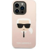 Karl Lagerfeld KLHMP14LSLKHLP iPhone 14 Pro 6.1 hardcase light pink / light pink Silicone Karl`s Head Magsafe - (KF001059-0)
