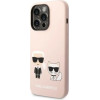 Karl Lagerfeld KLHMP14LSSKCI iPhone 14 Pro 6.1 hardcase light pink / light pink Silicone Karl & Choupette Magsafe - (KF001067-0)