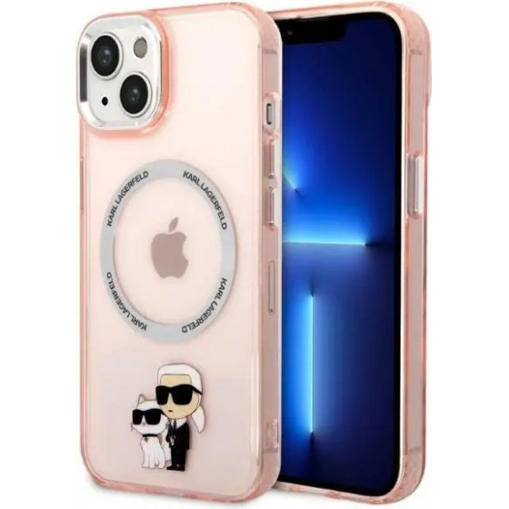 Karl Lagerfeld KLHMP14MHNKCIP iPhone 14 Plus 6.7 hardcase pink/pink Iconic Karl&Choupette Magsafe - (KF001440-0)