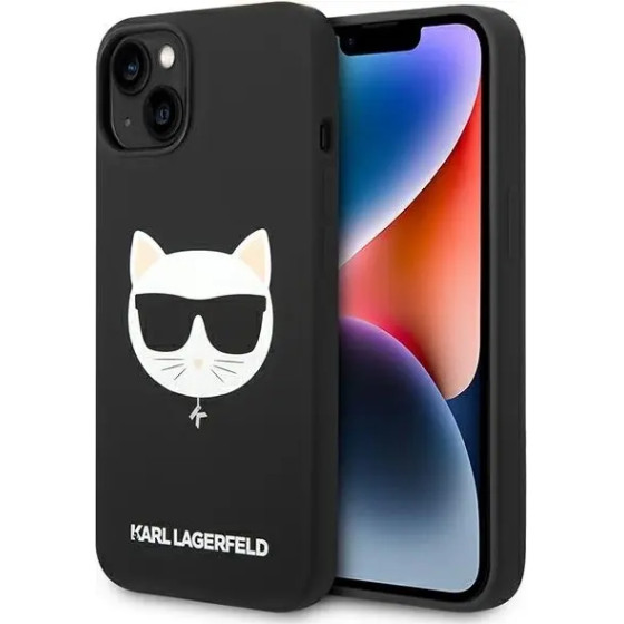 Karl Lagerfeld KLHMP14MSLCHBK iPhone 14 Plus 6.7 hardcase black / black Silicone Choupette Head Magsafe - (KF001050-0)