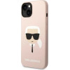 Karl Lagerfeld KLHMP14MSLKHLP iPhone 14 Plus 6,7'' hardcase jasnorozowy/light pink Silicone Karl`s Head Magsafe - (KF001058-0)