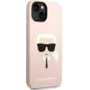 Karl Lagerfeld KLHMP14MSLKHLP iPhone 14 Plus 6,7'' hardcase jasnorozowy/light pink Silicone Karl`s Head Magsafe - (KF001058-0)