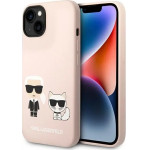 Karl Lagerfeld KLHMP14MSSKCI iPhone 14 Plus 6.7 hardcase light pink / light pink Silicone Karl & Choupette Magsafe - (KF001066-0)