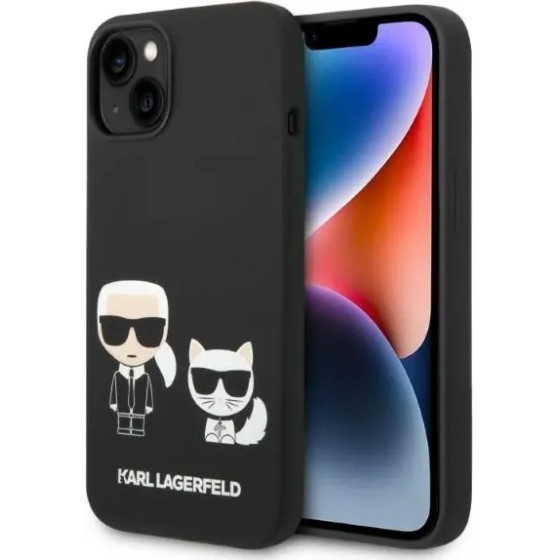 Karl Lagerfeld KLHMP14MSSKCK iPhone 14 Plus 6.7 hardcase black / black Liquid Silicone Karl & Choupette Magsafe - (KF001062-0)