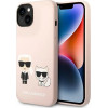 Karl Lagerfeld KLHMP14SSSKCI iPhone 14 6.1 hardcase light pink / light pink Silicone Karl & Choupette Magsafe - (KF001065-0)