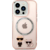Karl Lagerfeld KLHMP14XHKCP iPhone 14 Pro Max 6.7 hardcase pink / pink Karl & Choupette Aluminum Magsafe - (KF001048-0)