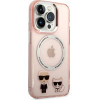 Karl Lagerfeld KLHMP14XHKCP iPhone 14 Pro Max 6.7 hardcase pink / pink Karl & Choupette Aluminum Magsafe - (KF001048-0)