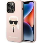 Karl Lagerfeld KLHMP14XSLKHLP iPhone 14 Pro Max 6.7 hardcase light pink / light pink Silicone Karl`s Head Magsafe - (KF001060-0)