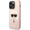 Karl Lagerfeld KLHMP14XSLKHLP iPhone 14 Pro Max 6.7 hardcase light pink / light pink Silicone Karl`s Head Magsafe - (KF001060-0)