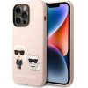 Karl Lagerfeld KLHMP14XSSKCI iPhone 14 Pro Max 6.7 hardcase light pink/light pink Silicone Karl & Choupette Magsafe - (KF001068-0)