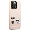 Karl Lagerfeld KLHMP14XSSKCI iPhone 14 Pro Max 6.7 hardcase light pink/light pink Silicone Karl & Choupette Magsafe - (KF001068-0)
