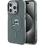 Karl Lagerfeld KLHMP15LHLSKCK iPhone 15 Pro 6.1 black/black hardcase IML Metal Karl&Choupette Head MagSafe - (KF002419-0)