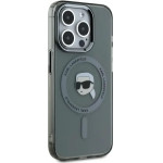 Karl Lagerfeld KLHMP15LHLSKIK iPhone 15 Pro 6.1 black/black hardcase IML Metal Karl Head MagSafe - (KF002413-0)