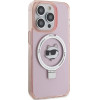 Karl Lagerfeld KLHMP15LHMRSCHP iPhone 15 Pro 6.1 pink/pink hardcase Ring Stand Choupette Head MagSafe - (KF001829-0)