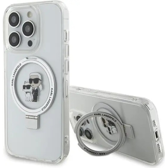 Karl Lagerfeld KLHMP15LHMRSKCH iPhone 15 Pro 6.1 white/white hardcase Ring Stand Karl&Choupette MagSafe - (KF001811-0)