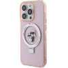 Karl Lagerfeld KLHMP15LHMRSKCP iPhone 15 Pro 6.1 pink/pink hardcase Ring Stand Karl&Choupette MagSafe - (KF001807-0)
