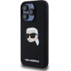 Karl Lagerfeld KLHMP15LSKHPPLK iPhone 15 Pro 6.1 black/black hardcase Silicone Karl Head Print MagSafe - (KF002441-0)