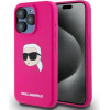 Karl Lagerfeld KLHMP15LSKHPPPLF iPhone 15 Pro 6.1 fuchsia/fuschia hardcase Silicone Karl Head Print MagSafe - (KF002438-0)