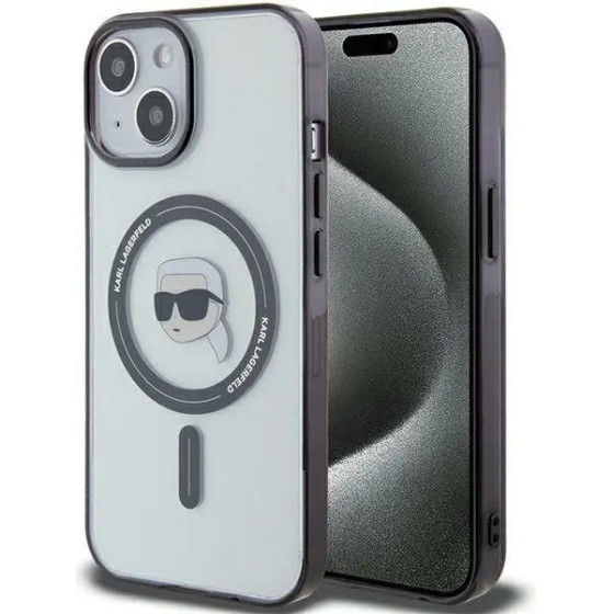 Karl Lagerfeld KLHMP15MHKHNOTK iPhone 15 Plus 6.7 transparent hardcase IML Karl`s Head MagSafe - (KF001764-0)