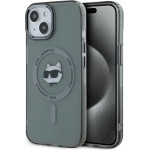 Karl Lagerfeld KLHMP15SHLSCHK iPhone 15 6.1 black/black hardcase IML Metal Choupette Head MagSafe - (KF002415-0)