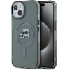 Karl Lagerfeld KLHMP15SHLSKCK iPhone 15 6.1 black/black hardcase IML Metal Karl&Choupette Head MagSafe - (KF002418-0)