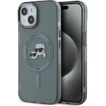 Karl Lagerfeld KLHMP15SHLSKCK iPhone 15 6.1 black/black hardcase IML Metal Karl&Choupette Head MagSafe - (KF002418-0)