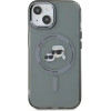 Karl Lagerfeld KLHMP15SHLSKCK iPhone 15 6.1 black/black hardcase IML Metal Karl&Choupette Head MagSafe - (KF002418-0)