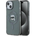 Karl Lagerfeld KLHMP15SHLSKIK iPhone 15 6.1 black/black hardcase IML Metal Karl Head MagSafe - (KF002412-0)