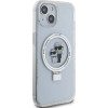 Karl Lagerfeld KLHMP15SHMRSKCH iPhone 15 / 14 / 13 6.1 white/white hardcase Ring Stand Karl&Choupette MagSafe - (KF001809-0)