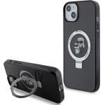 Karl Lagerfeld KLHMP15SHMRSKCK iPhone 15 6.1 black/black hardcase Ring Stand Karl&Choupette MagSafe - (KF001801-0)
