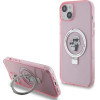 Karl Lagerfeld KLHMP15SHMRSKCP iPhone 15 6.1 pink/pink hardcase Ring Stand Karl&Choupette MagSafe - (KF001805-0)