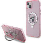 Karl Lagerfeld KLHMP15SHMRSKCP iPhone 15 6.1 pink/pink hardcase Ring Stand Karl&Choupette MagSafe - (KF001805-0)