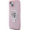 Karl Lagerfeld KLHMP15SHMRSKCP iPhone 15 6.1 pink/pink hardcase Ring Stand Karl&Choupette MagSafe - (KF001805-0)