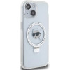 Karl Lagerfeld KLHMP15SHMRSKHH iPhone 15 6.1 white/white hardcase Ring Stand Karl Head MagSafe - (KF001825-0)
