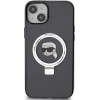 Karl Lagerfeld KLHMP15SHMRSKHK iPhone 15 6.1 black/black hardcase Ring Stand Karl Head MagSafe - (KF001822-0)
