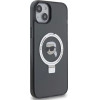 Karl Lagerfeld KLHMP15SHMRSKHK iPhone 15 6.1 black/black hardcase Ring Stand Karl Head MagSafe - (KF001822-0)