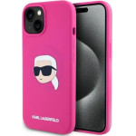 Karl Lagerfeld KLHMP15SSKHPPLF iPhone 15 6.1 fuchsia/fuschia hardcase Silicone Karl Head Print MagSafe - (KF002437-0)