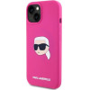 Karl Lagerfeld KLHMP15SSKHPPLF iPhone 15 6.1 fuchsia/fuschia hardcase Silicone Karl Head Print MagSafe - (KF002437-0)