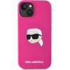 Karl Lagerfeld KLHMP15SSKHPPLF iPhone 15 6.1 fuchsia/fuschia hardcase Silicone Karl Head Print MagSafe - (KF002437-0)
