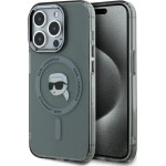 Karl Lagerfeld KLHMP15XHLSKIK iPhone 15 Pro Max 6.7 black/black hardcase IML Metal Karl Head MagSafe - (KF002414-0)
