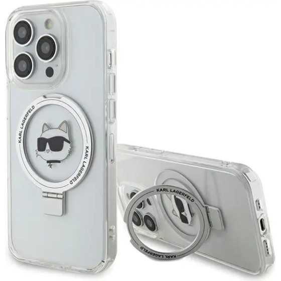 Karl Lagerfeld KLHMP15XHMRSCHH iPhone 15 Pro Max 6.7 white/white hardcase Ring Stand Choupette Head MagSafe - (KF001834-0)