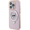 Karl Lagerfeld KLHMP15XHMRSCHP iPhone 15 Pro Max 6.7 pink/pink hardcase Ring Stand Choupette Head MagSafe - (KF001830-0)