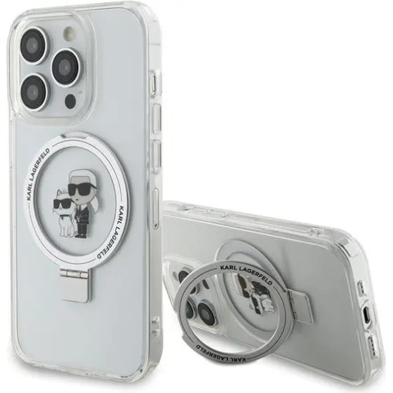 Karl Lagerfeld KLHMP15XHMRSKCH iPhone 15 Pro Max 6.7 white/white hardcase Ring Stand Karl&Choupette MagSafe - (KF001812-0)