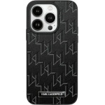 Karl Lagerfeld Leather Monogram Metal Logo case for iPhone 15 / 14 / 13 - black - (KF002049-0)