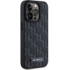 Karl Lagerfeld Leather Monogram Metal Logo MagSafe iPhone 15 Pro Case - Black - (KF002304-0)