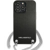 Karl Lagerfeld Leather Textured and Chain Case for iPhone 13 Pro Max 6.7 - Black - (KF001038-0)