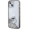 Karl Lagerfeld Liquid Glitter Choupette case for iPhone 15 - transparent - (KF001775-0)