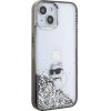 Karl Lagerfeld Liquid Glitter Choupette case for iPhone 15 - transparent - (KF001775-0)