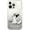 Karl Lagerfeld Liquid Glitter Choupette Fun case for iPhone 13 Pro Max 6.7 - silver - (KF000822-0)