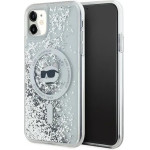 Karl Lagerfeld Liquid Glitter Choupette Head MagSafe Case for iPhone 11 / Xr - Transparent - (KF002106-0)